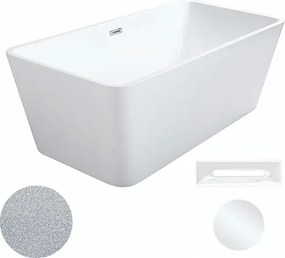 Besco Akrylátová voľne stojaca vaňa Evita Glam S 160x80 BESCO-Typ výpuste: Click-Clack s prepadom, grafit, BESCO-Rozmery: 160x80, BESCO-Farba: Biela/…