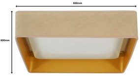 Brilagi-LED Stmievateľné svietidlo VELVET SQUARE LED/36W/230V Wi-Fi Tuya+DO béžová