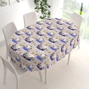 Biante Detský bavlnený oválny obrus Sandra SA-022 Piráti na mori 140x220 cm