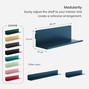 Poličky na stenu JOANNE 400 mm, Modern: tmavomodrá
