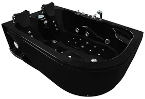 M-SPA - Ľavá kúpeľňová vaňa s hydromasážou TURBO PLUS SPA 180 x 120 x 54 cm (MSPA1631B-TURBO+ -L)