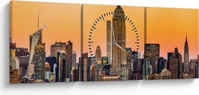 Obraz New Yorku (s hodinami) (90x30 cm)