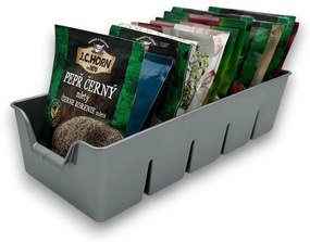 FLORENTYNA Organizér na korenie vo vrecúškach, zásobník, BEN5 - sivá, 30x14x8