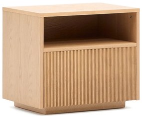 Nočný stolík v dekore duba v prírodnej farbe Helvine – Kave Home
