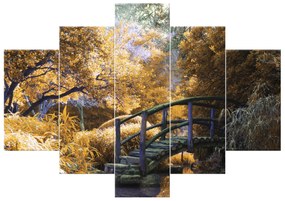 Gario Obraz na plátne Zlatá Japonská záhrada Veľkosť: 150 x 70 cm