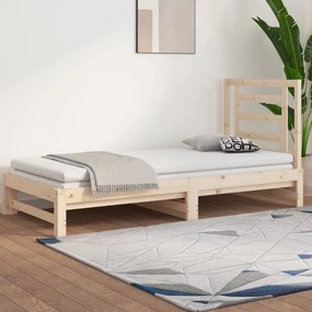 Rozkladacia denná posteľ 2x(90x200) cm borovicový masív