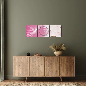 Obraz - Makro kvetu (s hodinami) (90x30 cm)