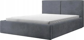 Manželská posteľ 160cm Fatime (s roštom, úl. priest.) (sivá/čierna)