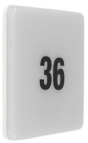 Moderná štvorcová nástenná lampa vrátane LED s nálepkou s číslami - Plater