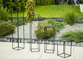 STOJAN NA KVETINÁČ SIMPLE 130X24X24 CM ČIERNA