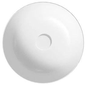 Cersanit Larga, okrúhle umývadlo na dosku 40x40 cm, biela lesklá, K677-001