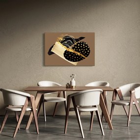 Obraz - Abstrakcia golden brown N⁰1 (90x60 cm)