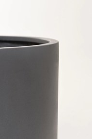 Kvetináč CHICO, sklolaminát, priemer 40 cm, beton design sivý