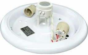 Stropné svietidlo s pohybovým senzorom MANA 2xE27/40W/230V priemer 30 cm biele