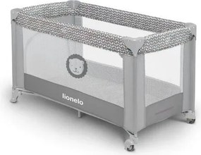 Lionelo - Cestovná postieľka STEFI sivá