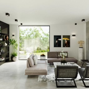 Stropné svietidlo Lobo Maxi, 1x čierne kovové tienidlo