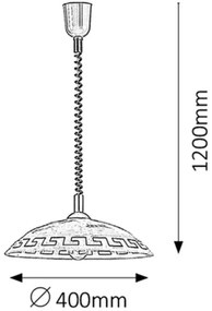 Rabalux 7640 - Luster ETRUSCO 1xE27/60W/230V