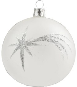 Bella Rose Sklenená vianočná ozdoba Baňka Mat Kometa