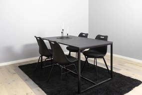 Jedálenský stôl pili 140 x 90 cm čierny MUZZA