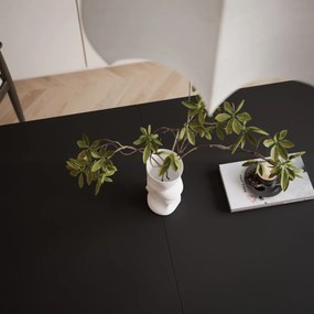 ROZKLADACÍ JEDÁLENSKÝ STÔL DANILO ČIERNY + ČIERNE U NOHY 140 / 195 cm