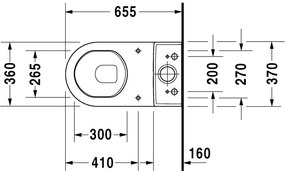 Duravit Starck 3 - Stojace kombi WC, 4,5 l, 360 x 655 mm, biele 0128090064