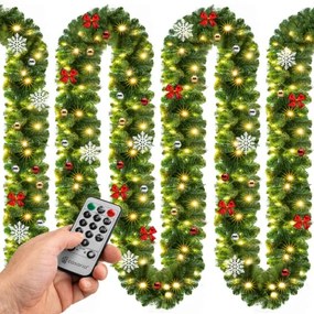 Svietiaca girlanda 80 LED / 5m s dekoráciou a diaľkové ovládanie