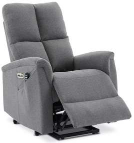 Masážne kreslo s vyhrievaním NIZAR GREY