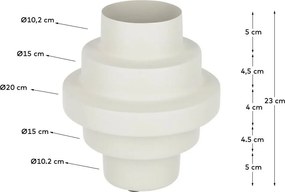 Béžová oceľová váza (výška 23 cm) Velia – Kave Home