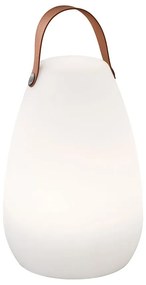 Bielo-hnedá LED stolová lampa (výška 26 cm) Ruby – Fischer &amp; Honsel