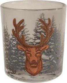 Svietnik na čajové sviečky FOREST DEER 8 cm
