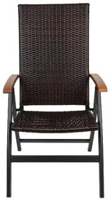 Livarno home Skladacie kreslo Valencia, hnedé, 2 kusy  (100386832)