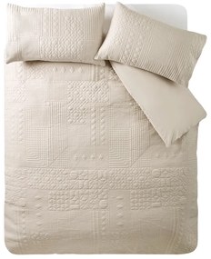 Béžové obliečky na dvojlôžko 200x200 cm Folkstone Geo – Catherine Lansfield