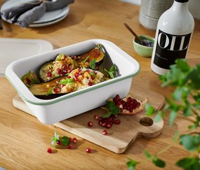 Smaltovaná zapekacia misa s vekom