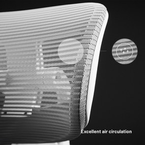 Ergonomická kancelárska stolička svetlosivá Diablo V-Light