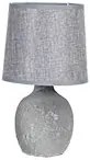 Šedá stolná lampa s šedým tienidlom - Ø 15 * 26 cm E14 / max 1 * 40W