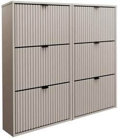 Skrinka na topánky Laro II Stojaci Kašmír/Kašmír/ Čierna