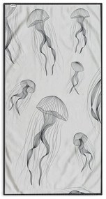 Čierno-biela plážová osuška 90x180 cm Jellyfish - DecoKing
