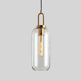 Toolight - Závesné svietidlo zo skla 1xE27 60W APP442-CP, zlatá, OSW-05636