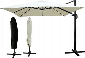 Garden Line ROMA GARDEN SLNEČNÍK 3 x 3 M BEŽOVÝ S OBALOM