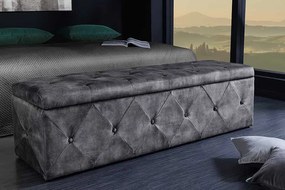 Dizajnová lavica Spectacular 140 cm antik sivá