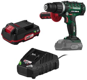 Parkside® Aku príklepový vŕtací skrutkovač 3 v 1 20 V Psbsa 20-Li C3 + Akumulátor 20 V/2 Ah + Nabíjačka na akumulátor 20 V/2,4 A (800011711)