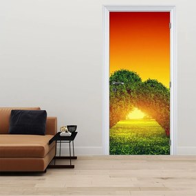 Fototapeta na dvere - Srdce v korunách stromov (95x205cm)