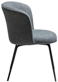 BLISS ČALÚNENÁ STOLIČKA pebble grey/black