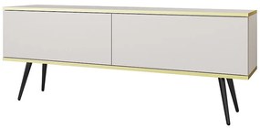 TV stolík Oro 135 Biela+ Čierne nohy