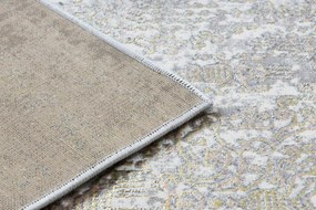 Moderný koberec DE LUXE 2081 ornament vintage - Štrukturálny zlatý / krém