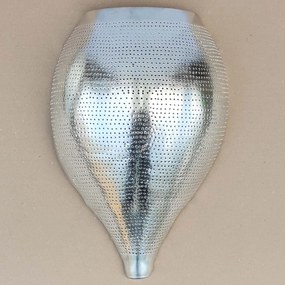 Orientálna strieborná nástenná lampa Kassim