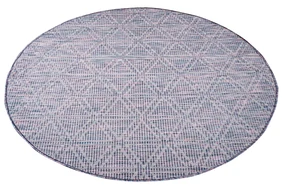 Dekorstudio Šnúrkový okrúhly koberec PALM 3073 - ružovomodrý Priemer koberca: 120cm
