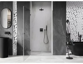 Mexen, Mexen Lunar-B výklopné sprchové dvere ľavé 85 cm, transparentné, pištoľový kov - 832-085-000-95-00-L