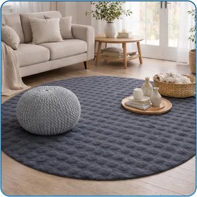 Koberec Rabbit Bubble sivý kruh