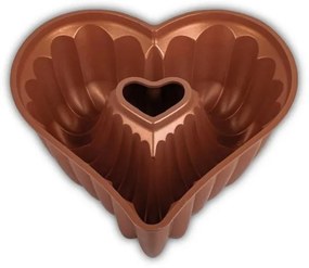 Forma na bábovku KITCHISIMO srdce/medená